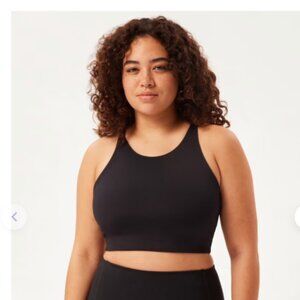 NWT Girlfriend Collective Black Topanga Halter Bra Size Large